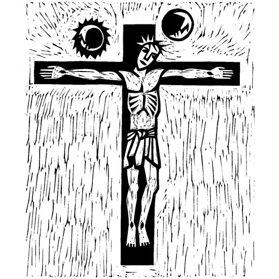 Pen & Ink drawing of Christ on the Cross