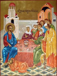 Mary anoints Jesus's feet