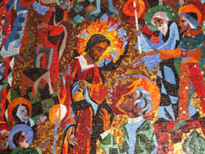 A mosaic of the day of Pentecost from Washington National Cathedral.