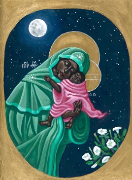 An icon of Jesus and his mother. (Written by Kelly Latimore)